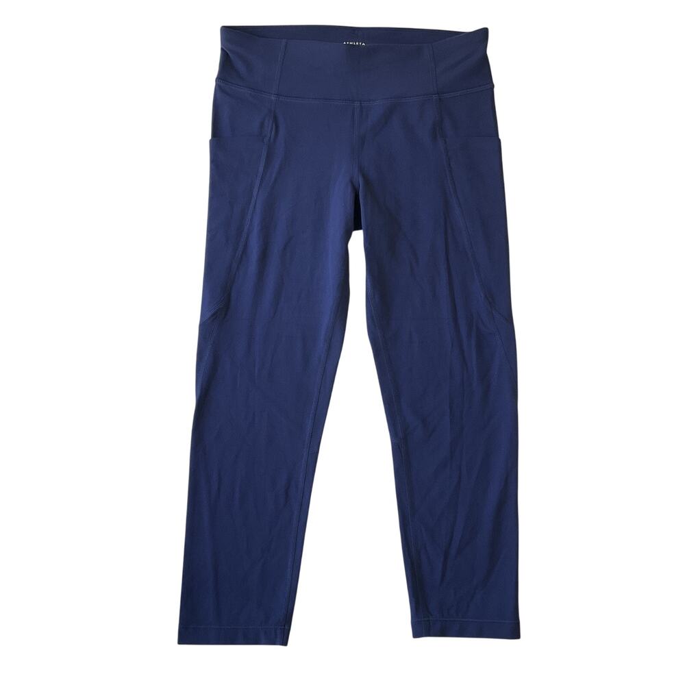 Athleta Girl Girls Activewear Pants XL 14 Navy Yoga Legging 18.5" Inseam Stretch